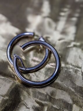 Vintage Classic 925 Sterling Silver Hoop Earrings - 3.4 Cm